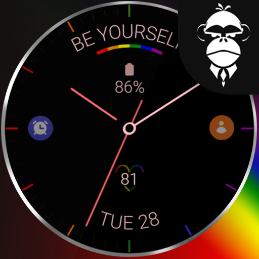 Minimal Rainbow watch face icon