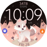 Cute Wolf digital watch face Apk by Monkey’s Dream