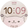 Lovely Cat digital watch face icon