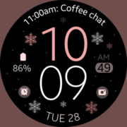 Snowflakes pink watch face Apk by Monkey’s Dream