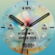 FLW119 Spring Flower Painting Apk by MJ Watchfaces