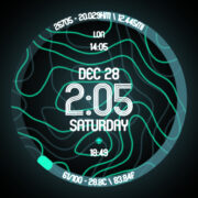 Animated Curves Watch Face Apk by Rzrshrp Analog and Digital Design