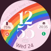 Rainbow 2 digital watch face Apk by Monkey’s Dream